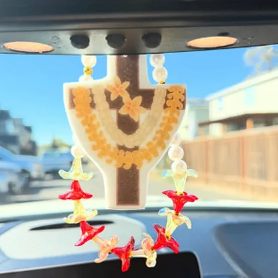 Handmade tropical car charm