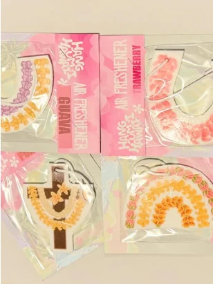Handmade tropical car fresheners